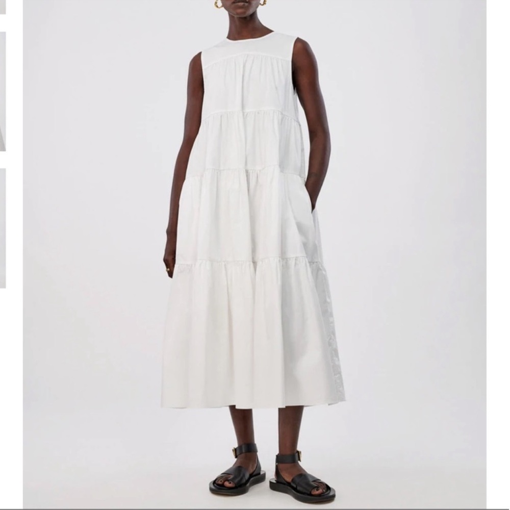 Magaschoni Sleeveless Tiered Dress
